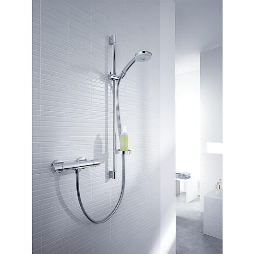 Kit de douche avec mitigeur thermostatique Ecostat Comfort, Croma 100 Multi et barre de douche Unica´C