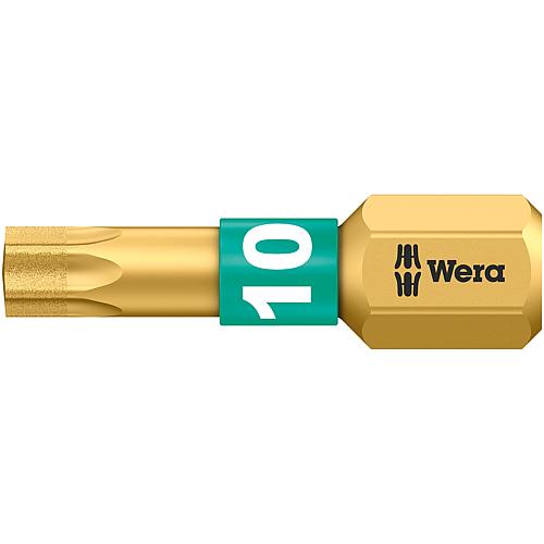 Embout 867/1 BDC WERA, hexagonal 1/4" pour TORX®, pointe diamantée, Zone BiTorsion Standard 1