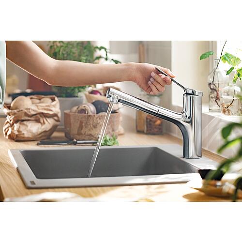 Mitigeur d’évier Hansgrohe Zesis 150 M33 avec douchette extractible Anwendung 1